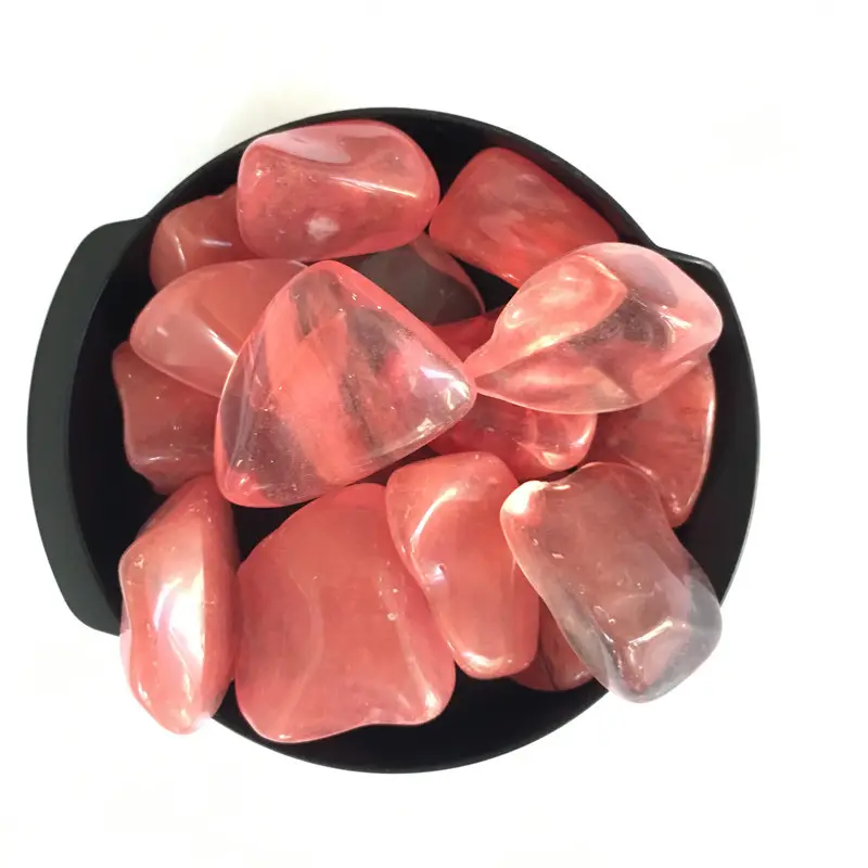 Piedra natural de Aventurina roja, piedras de GEMA de grava de cristal natural a granel, venta al por mayor