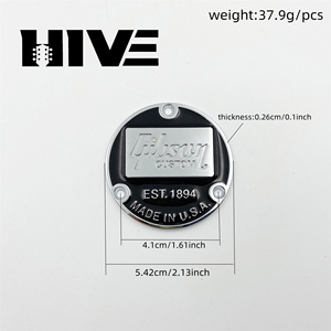 HIVE Plaque de protection de commutateur de guitare électrique LP en alliage de zinc, ronde, 3 couleurs, 3 trous, avec vis - Product Image 2