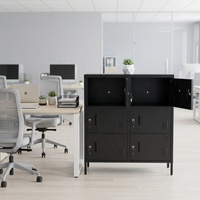 Armoire de rangement métallique à 6 portes avec serrure à clé et portes ventilées pour salle du personnel, fournie par l'usine