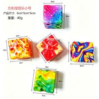 Cubes anti-stress en PU, blocs de décompression en forme de glaçon, jouets moelleux pour la relaxation et la purification émotionnelle