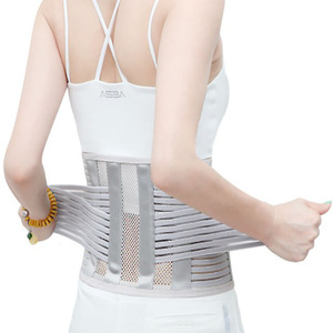 Cinturón de soporte lumbar de malla transpirable con placa de acero para aliviar el dolor de cintura, talla para adultos S M L XL, gris y negro - Product Image 3