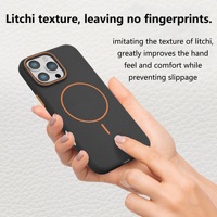 Coque de téléphone magnétique pour iPhone 15 14 13 Pro Max Coque de téléphone anti-empreintes digitales d'origine