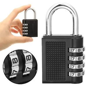 Candado de Combinación de 4 Dígitos, Metálico, Impermeable, para Maletas, Equipaje, Escuela, Gimnasio, Cierre Seguro - Product Image 2