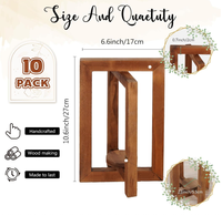 Lanternes en bois pliables rustiques marron de haute qualité, durables et polyvalentes, best-sellers pour les centres de table de mariage et la décoration de table