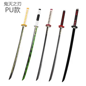 Японский мультяшный клинок из полиуретана, рассекающий демонов, пластиковая оболочка, аниме меч из пенопласта 1:1, аниме нож из полиуретана, игрушка, серый