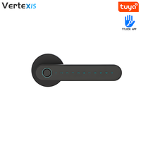 Serrure de porte intelligente Vertexis Tuya WiFi Cloud, empreinte digitale, sans clé, application TTlock, contrôle à distance, alliage d'aluminium pour porte en bois, maison intelligente