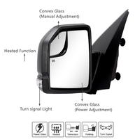 Nouveaux rétroviseurs latéraux manuels pliables de haute qualité pour remorquage F150 2015-2018, chauffants, avec clignotants, garantie 1 an XMAXVISION