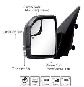 กระจกมองข้างพับได้แบบแมนนวล คุณภาพสูง สภาพใหม่ สำหรับรถ F150 ปี 2015-2018 พร้อมระบบไฟฟ้า ระบบทำความร้อน และไฟเลี้ยว รับประกัน 1 ปี - Product Image 3