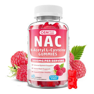 เยลลี่รสราสเบอร์รี่ OEM NAC 1000 มก. อาหารเสริมนีอะซีทิลซิสเทอีน สำหรับสารต้านอนุมูลอิสระและเสริมสร้างภูมิคุ้มกัน สุขภาพตับ - Product Image 1
