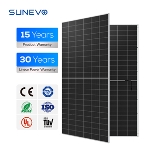 แผงโซลาร์เซลล์แบบสองหน้า Sunevo N Type Hjt 550w 700w 720w 750w 770w พร้อมใบรับรอง CE ความน่าเชื่อถือสูงสำหรับบ้านและเชิงพาณิชย์ - Product Image 5