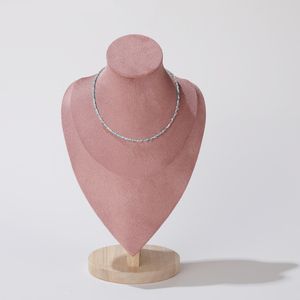 Lot de 3 présentoirs de luxe pour colliers et pendentifs, en suède et velours, pour bijoux, accessoires de présentation en cuir et velours de luxe - Product Image 6