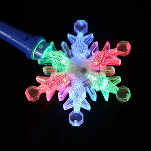 Снежинка волшебная палочка мигающая пластиковая светодиодная палочка Снежинка игрушка красочный мигающий свет снежинка палочка праздничные принадлежности - Product Image 2