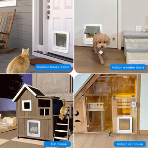 Porte intelligente pour animaux de compagnie <span class=keywords><strong>avec</strong></span> scanner <span class=keywords><strong>électronique</strong></span> d'identification des animaux à l'entrée, ouverture automatique, <span class=keywords><strong>collier</strong></span> RFID, micro-puce, trappe pour chat, petit chien - Product Image 6