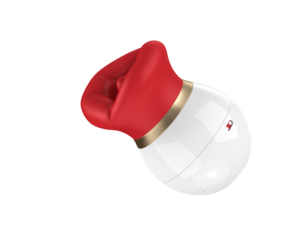 Vibratore Rosso a Forma di Labbra per Adulti, con Funzione di Leccata e Suzione, Stimolatore per Seno e Capezzoli, Impermeabile - Product Image 3