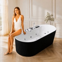 Bañera de Hidromasaje Acrílica con Cascada, Control Computarizado, Spa con Jets para Hidroterapia, Ideal para Hoteles y Villas