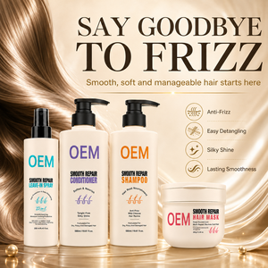 Professional Smooth Repair Hair Care Set Anti Frizz Shampoo Conditioner Repair Mask Heat Protectant <b>Spray</b> for Salon Brands - Product Image 5