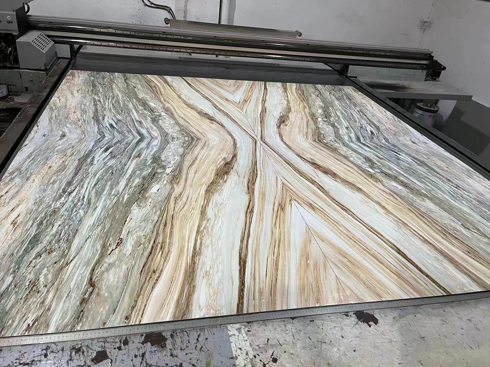 1220x2800mm PVC Marble Sheet Interior Decorative High Glossy For Bathroom