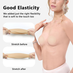 Couvertures de mamelons auto-adhésives de qualité médicale sans colle-Pétales de poitrine en silicone réutilisables Pasties coréens invisibles pour le teint de la peau en gros - Product Image 4