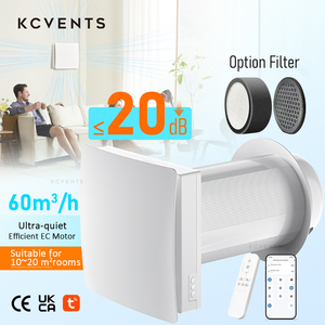 Ventilateur de récupération de chaleur mural pour chambre individuelle KCvents VT501, ventilation d'air frais pour chambre - Product Image 1