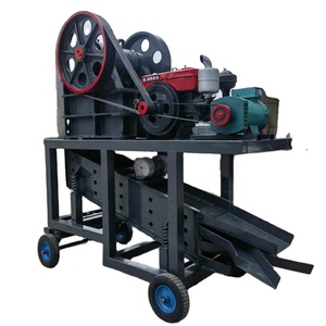 كسارة صخور محمولة صغيرة مع شاشة للتعدين، ذات سعة عالية ومحرك ومحمل وترس، مبيعات ساخنة - Product Image 1