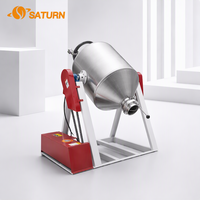 Mélangeur à tambour automatique multifonctionnel en acier inoxydable de qualité alimentaire SATURN avec capacité de chauffage 20-200L et moteur 220V