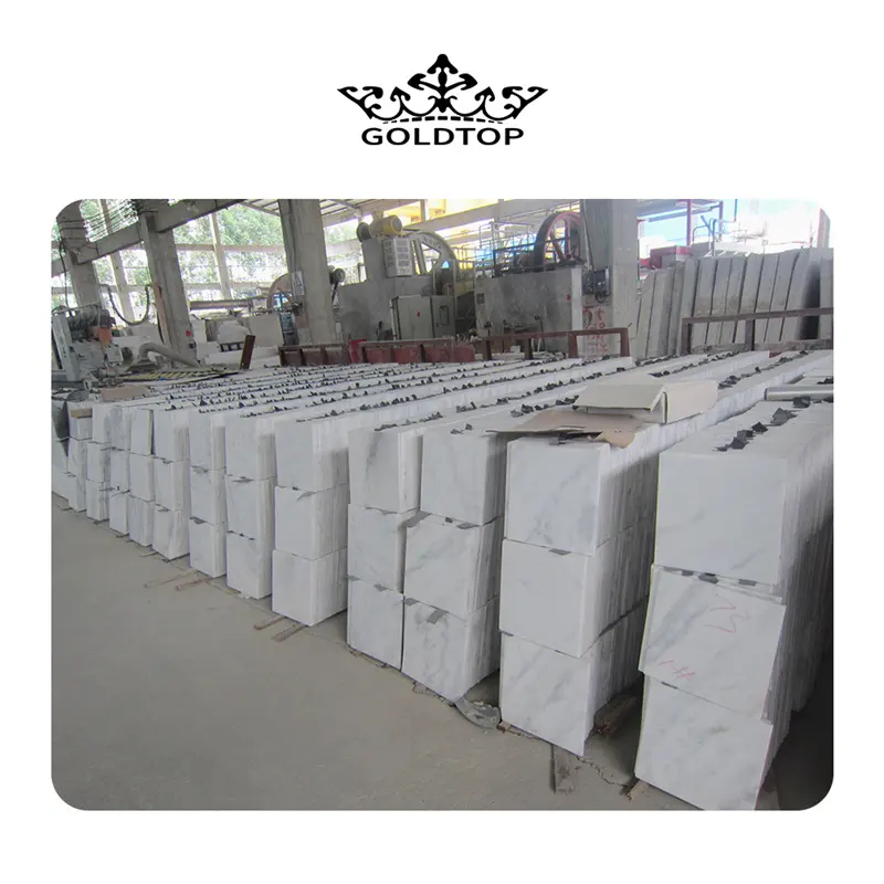 GOLDTOP OEM/ODM Marmore Precio barato Piedra natural pulida Mármol Blanco chino Guangxi para azulejos de pared y Piso interiores