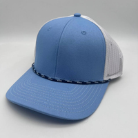 Gorra de Béisbol Ajustable de 6 Paneles para Hombre, con Logotipo Bordado en 3D Personalizado, Malla Transpirable, Estilo Camionero con Cuerda Decorativa
