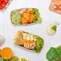 Boîte à lunch en paille de blé 800 ml, sans BPA, étanche, empilable, compatible micro-ondes, écologique, avec ustensiles pour le déjeuner au travail