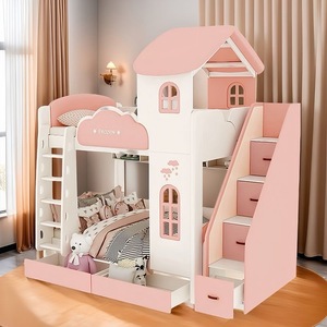 Mobilier de chambre à coucher d'intérieur de haute qualité Ensemble de <span class=keywords><strong>lits</strong></span> pour enfants <span class=keywords><strong>Lits</strong></span> superposés de princesse pourfilles - Product Image 5