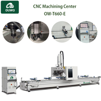 Centre d'usinage CNC OUWO 7000 mm 4 axes pour la fabrication de profilés en aluminium, machines pour la fabrication de fenêtres et de portes