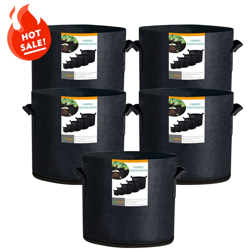 Wholesale grow bags 10 gallon flower pots vegetable grow bags geotextile planting grow bags fruit growing non woven fabric pots