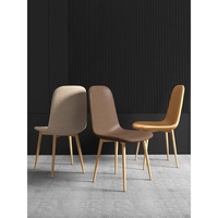 Chaise de salle à manger moderne minimaliste en métal, chaise de salle à manger en cuir pour la maison, le restaurant, l'hôtel