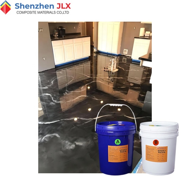 Anti-Skid Durable Self-Leveling Metallic Epoxy Floor Coating Safe Environmentally Friendly Epoxy Resin for Ground Coating