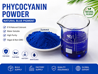 Pigment bleu naturel, extrait de spiruline, phycocyanine E18 en poudre pour la coloration des boissons et des glaces, complément alimentaire super-aliment