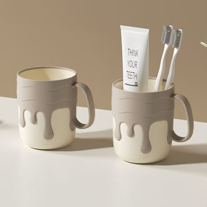 Taza de enjuague bucal con sabor a helado de crema de estilo minimalista, taza de cepillo de dientes de plástico económica y práctica <span class=keywords><strong>para</strong></span> uso familiar - Product Image 3
