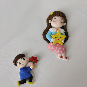 Heart Shape Cake Toppers Handmade Valentine'S Day Wedding Couple Decorations For Dessert Table - Product Image 3