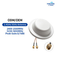 Antena de Techo Interior de Doble Banda 2.4GHz 5GHz, 7dBi 5dBi, Antena AP Inalámbrica de 2 Puertos, Cable RG178, Conector RP-SMA-J