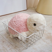 Peluche de Tortuga Rizada y Esponjosa en Varios Tamaños, Juguete de Peluche Suave Rosa y Verde, Almohada de Animal de Peluche para Sofá, Compañero para Niños