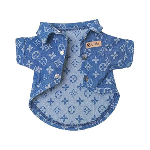 Veste en jean de luxe personnalisée avec monogramme pour chien, vêtements pour animaux de compagnie confortables et élégants pour chiens et chats de petite, moyenne et grande taille - Product Image 6