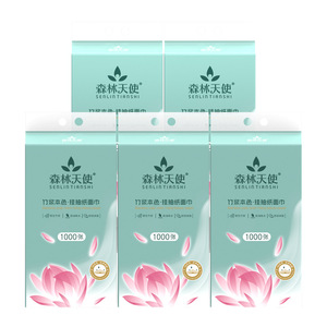 Boîte à mouchoirs murale Forest Angel, 1000 feuilles, en pâte de bambou, motif floral - Product Image 3