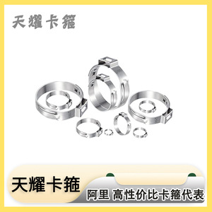 Tianyao Single Ear <b>Hose</b> <b>Clamp</b> 11.9-39.6mm Stainless Steel 304 Quick Install For Water Oil Gas Pipe - Product Image 3