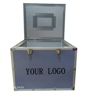 Özel logonuz-22 derece buz bloğu ile dondurma satışı için taşınabilir soğutucu kutu dondurma soğutucu kutu