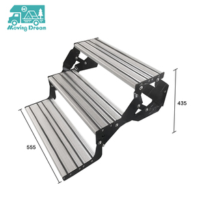 Jda Hợp Kim Nhôm Thả Xuống Gấp Hướng Dẫn Sử Dụng <span class=keywords><strong>RV</strong></span> Ba Bước Cầu Thang Cho Camper <span class=keywords><strong>RV</strong></span> Motorhome Rơ Moóc Caravan - Product Image 3