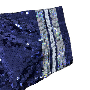 Haut court décontracté à <span class=keywords><strong>sequins</strong></span> bleus et argentés pour le football américain NFL, idéal pour les jours de match des Dallas Cowboys – T-<span class=keywords><strong>shirt</strong></span> maillot à <span class=keywords><strong>sequins</strong></span> - Product Image 5