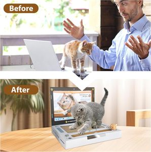 Rascador para Gatos Ecológico de Papel con Ratón de Peluche, Juguetes Interactivos, Tabla de Rascar para Mascotas - Product Image 3