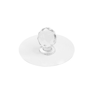 Cabinet Door And Drawer Handles Transparent Round Plastic Minimalist Design Easy Installation No Drill <b>Adhesive</b> For Furniture - Product Image 2