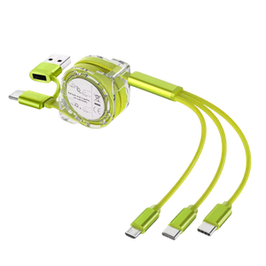 Câble de Données Rétractable Promotionnel PD 3 en 1 Micro USB C pour Chargement Rapide de Téléphone Portable - Product Image 2