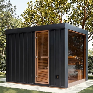 <span class=keywords><strong>Sauna</strong></span> de Jardín de Madera para 4 Personas con Ducha y Panel de Combustión - Product Image 2