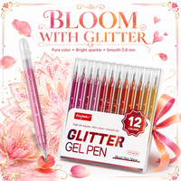 Stylo gel jumbo 12 couleurs 0,8 mm, pour étudiants, art, bricolage, gribouillage, dessin, marqueurs, bureau, papeterie artistique kawaii