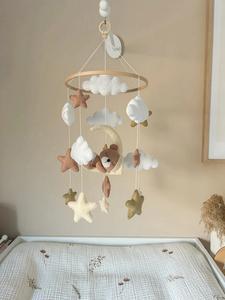 Design onirique nouveau-né lit suspendu décor cloche vent carillon dinosaure thème bébé berceau lit mobile - Product Image 5